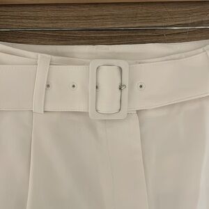 Perfect condition. Size 8, white high-waisted belted shorts.